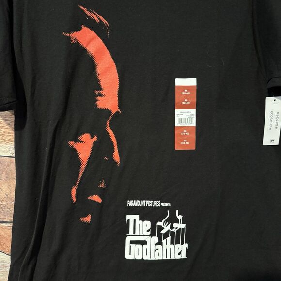 The Godfather Men's Black Medium Graphic T-Shirt Paramount Pictures Movie Tee - Picture 2 of 6